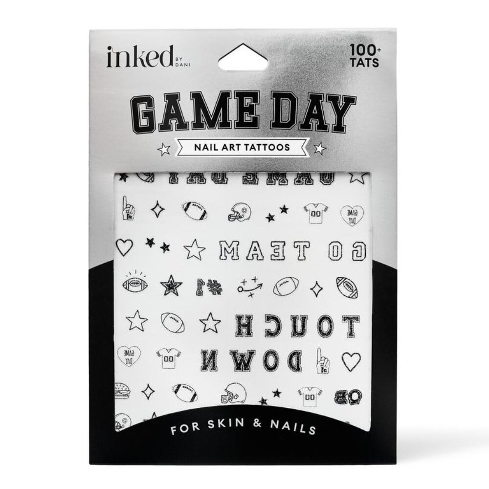 Football Game Day Victory Nail Art Tattoos 100+ Inked by Dani